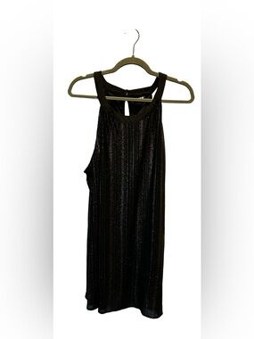 torrid Black Gold and Silver Metallic-Striped Tank